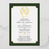 BS - Bachelor of Science Degree College Graduation Folie Uitnodiging (Voorkant)