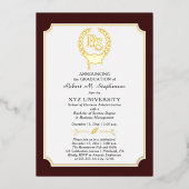 BS - Bachelor of Science Degree College Graduation Folie Uitnodiging (Voorkant)