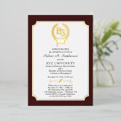 BS - Bachelor of Science Degree College Graduation Folie Uitnodiging (Staand Voorkant)