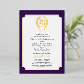 BS - Bachelor of Science Degree College Graduation Folie Uitnodiging (Staand Voorkant)