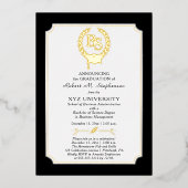 BS - Bachelor of Science-diploma universitaire afr Folie Uitnodiging (Voorkant)