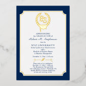 BS - Bachelor of Science-diploma universitaire afr Folie Uitnodiging (Voorkant)