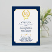 BS - Bachelor of Science-diploma universitaire afr Folie Uitnodiging (Staand Voorkant)