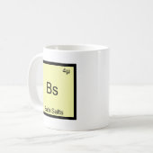 Bs - Bath Salts Funny Element Meme Chemistry T-shi Koffiemok (Voorkant links)