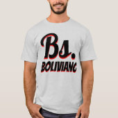 Bs. Boliviaanse boliviano grijs T-shirt (Voorkant)