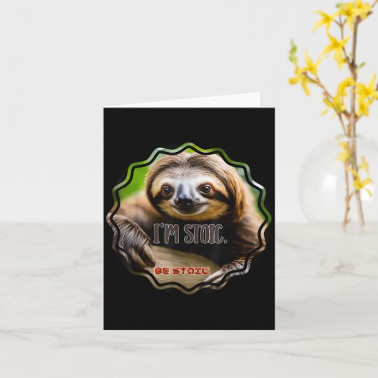 Bs Im Stoic Sloth Kaart (Gele Bloem)