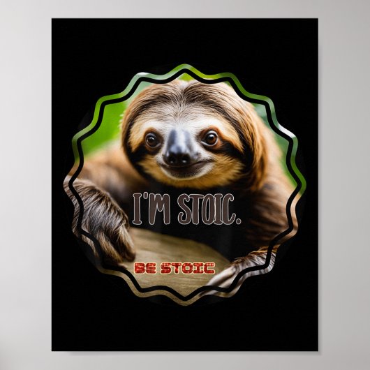 Bs Im Stoic Sloth Poster (Voorkant)