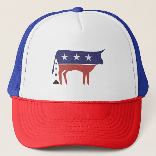 BS Politics Bull Republican Democraat  Trucker Pet (Voorkant)