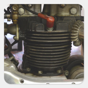BSA A7-motor Vierkante Sticker