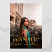 BSC RN 4 Foto's Verpleegkundig Afstuderen Folie Uitnodiging (Voorkant)