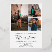 BSC RN 4 Foto's Verpleegkundig Afstuderen Folie Uitnodiging (Achterkant)