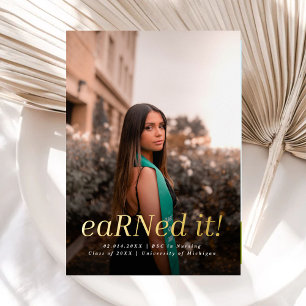 BSC RN 4 Foto's Verpleegkundig Afstuderen Folie Uitnodiging