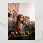 BSC RN 4 Foto's Verpleegkundig Afstuderen Folie Uitnodiging (Voorkant)