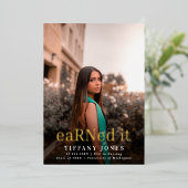 BSC RN Foto's Verpleegkundig Afstuderen Folie Uitnodiging (Staand Voorkant)