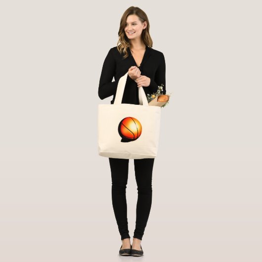 Bsketball Grote Tote Bag (Voorkant (model))
