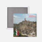 BSL016 MATERA - The Sassi of Matera - Fridge Magneet (Voorkant / Achterkant)