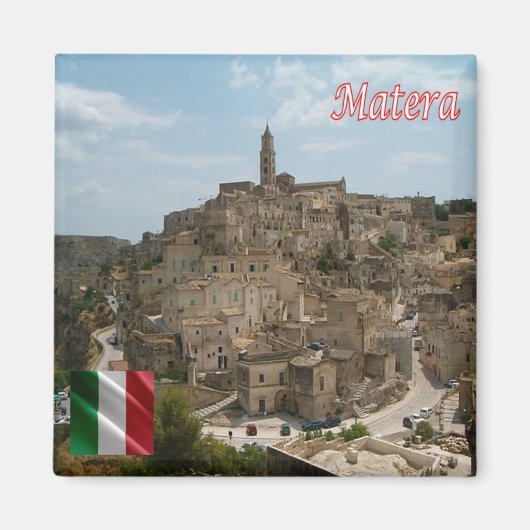 BSL016 MATERA - The Sassi of Matera - Fridge Magneet (Voorkant)