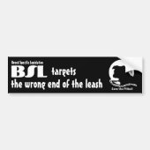 BSL Breed-specifieke wetgeving, sparen Pitbull Dog Bumpersticker (Voorkant)