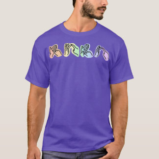 BSL-regenboogvlucht voor Britse gebarentaal T-shirt
