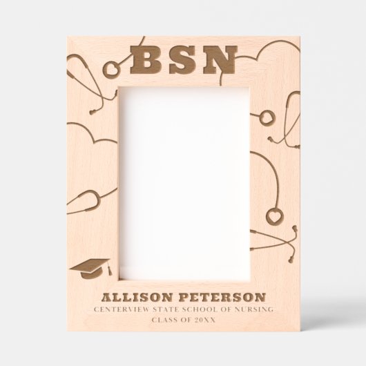 BSN-Afstuderen Gegraveerde Lijstjes (Voorkant)