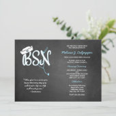 BSN-afstuderen verpleegster die de ceremonie vastl Kaart (Staand voorkant)