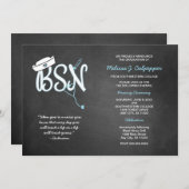 BSN-afstuderen verpleegster die de ceremonie vastl Kaart (Voorkant / Achterkant)