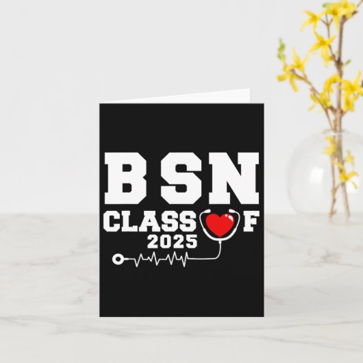 BSN Bachelor of Nursing Afstuderen CL van 2025 Afs Kaart (Gele Bloem)