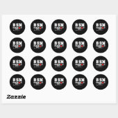BSN Bachelor of Nursing Afstuderen CL van 2025 Afs Ronde Sticker (Vel)