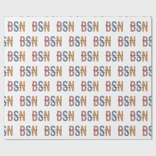 BSN Bachelor of Science in Nursing Afstuderen Cadeaupapier (Vlak)