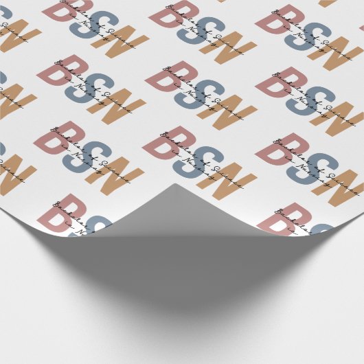 BSN Bachelor of Science in Nursing Afstuderen Cadeaupapier (Hoek)