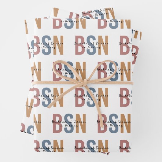 BSN Bachelor of Science in Nursing Afstuderen Inpakpapier Vel (In situ)