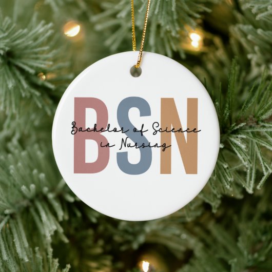 BSN Bachelor of Science in Nursing Afstuderen Keramisch Ornament (Boom)