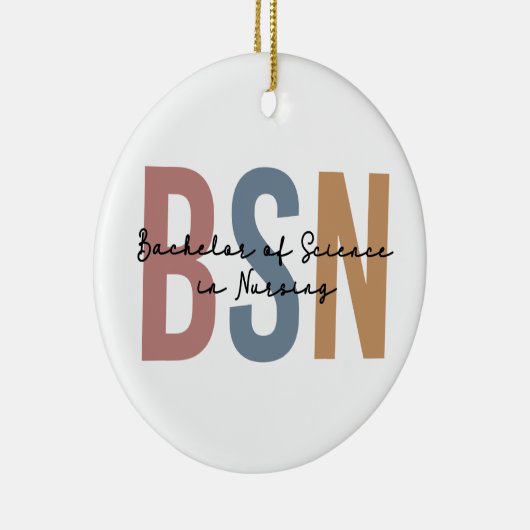BSN Bachelor of Science in Nursing Afstuderen Keramisch Ornament (Rechts)