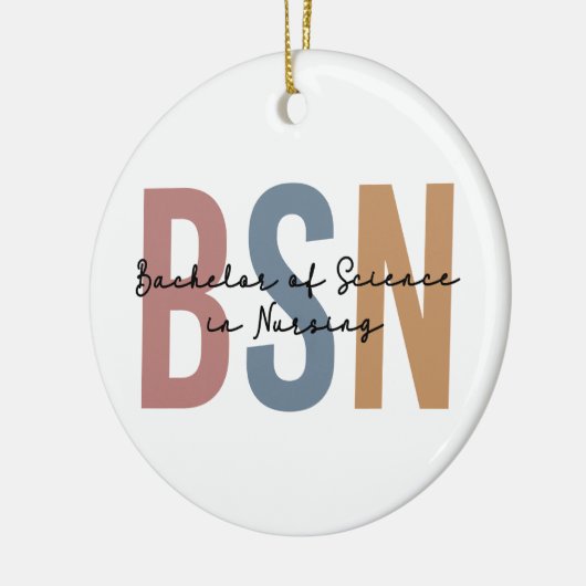 BSN Bachelor of Science in Nursing Afstuderen Keramisch Ornament (Links)