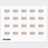 BSN Bachelor of Science in Nursing Afstuderen Ronde Sticker (Vel)