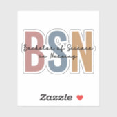 BSN Bachelor of Science in Nursing Afstuderen Sticker (Vel)