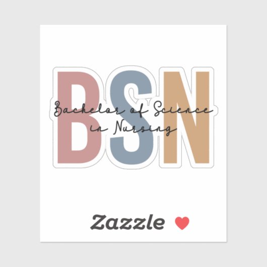 BSN Bachelor of Science in Nursing Afstuderen Sticker (Vel)
