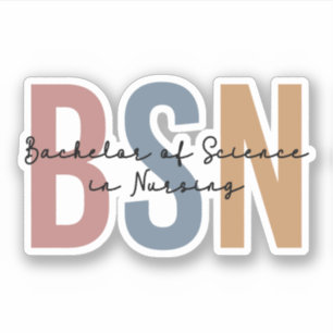 BSN Bachelor of Science in Nursing Afstuderen Sticker