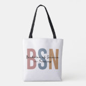 BSN Bachelor of Science in Nursing Afstuderen Tote Bag (Achterkant)