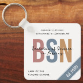 BSN Bachelor of Science in Nursing RN Afstuderen Sleutelhanger (Voorkant)
