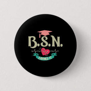 BSN behaalde zijn diploma verpleegkunde Senior Nur Ronde Button 5,7 Cm