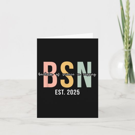BSN Est. 2025 Bachelor of Science in de verpleegku Kaart (Voorkant)