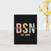BSN Est. 2025 Bachelor of Science in de verpleegku Kaart (Gele Bloem)