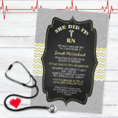 BSN Nurse afstuderen nodigt uit, geel krijtbord Kaart