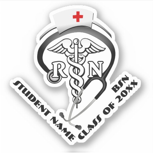 BSN - RN AFSTUDEREN STICKER (Voorkant)
