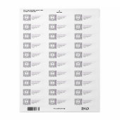 BSN RN LPN Damast Caduceus Zwart Lavendel Etiket (Full Sheet)