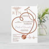 BSN RN Modern Verpleegkundig Afstudeerfeest Kaart (Staand voorkant)