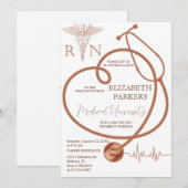 BSN RN Modern Verpleegkundig Afstudeerfeest Kaart (Voorkant / Achterkant)