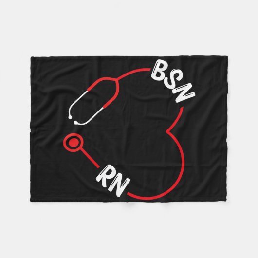 BSN RN Nurse Afstuderen Nursing Essentials BSN Nur Fleece Deken (Voorkant (Horizontaal))