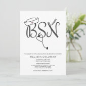 BSN RN verpleegkundige afstuderen uitnodigingen ee (Staand voorkant)